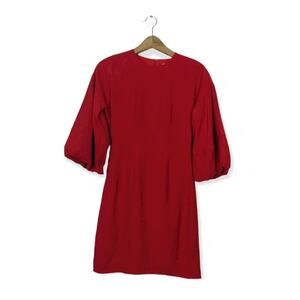 NWT Love Bonito Kaylee Red Balloon Sleeve Dress Size XS